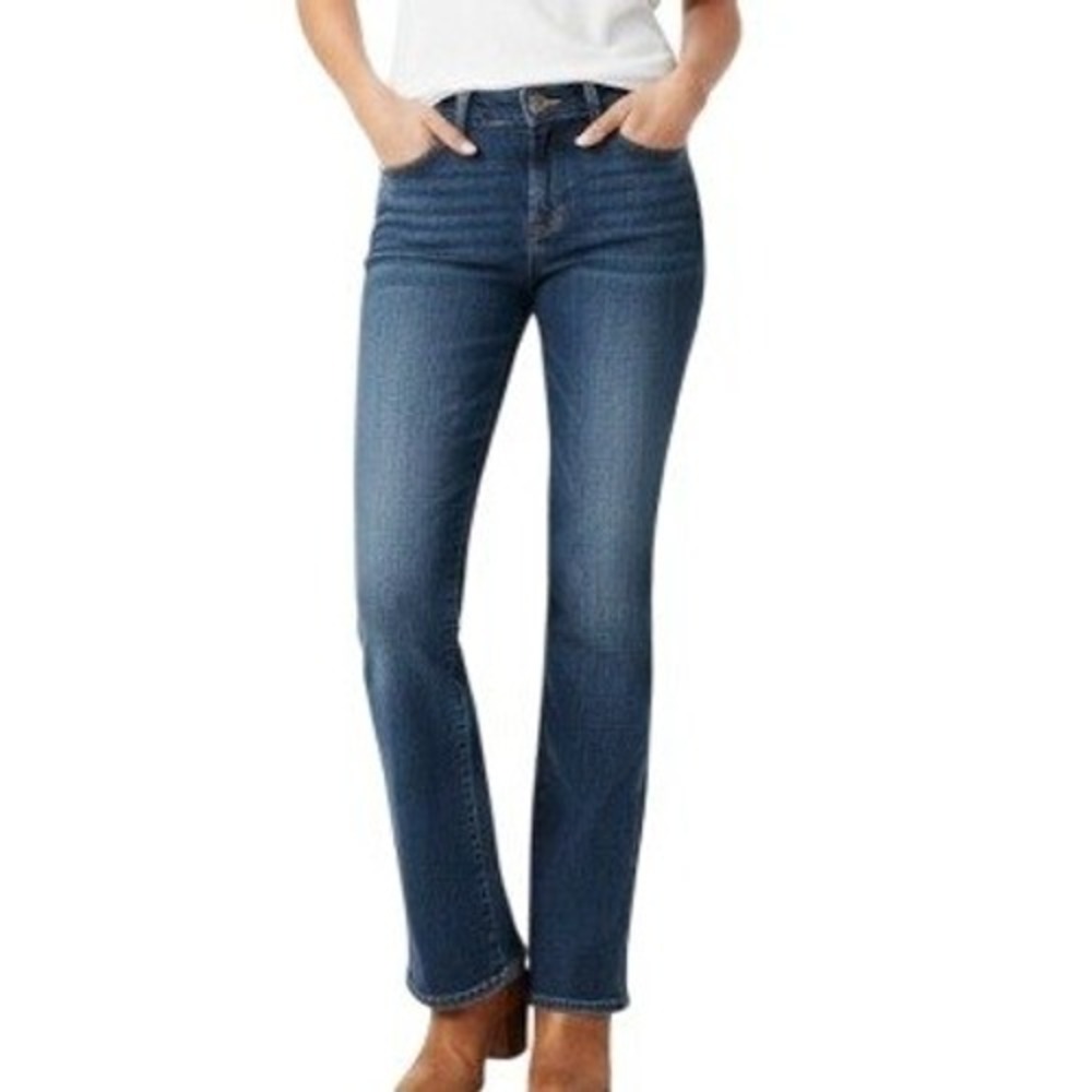 Levi Strauss 529 Curvy Bootcut Jeans Medium Wash Size W28 L32 Casual Whiskering
